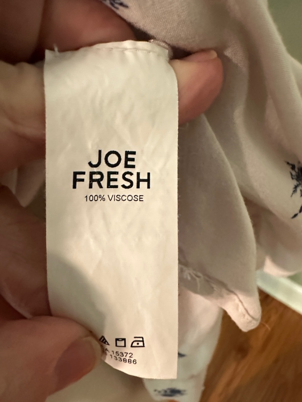 Joe Fresh Pale Pink Button-Down Shirt with Navy Floral Print - Picture 3 of 9